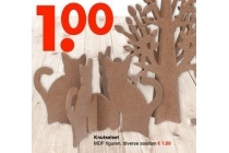 knutselset mdf figuren diverse soorten en euro 1 00