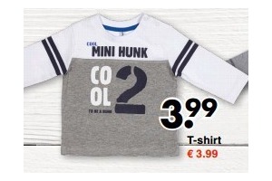 t shirt kind en euro 3 99