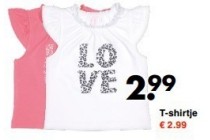 t shirtje new born en euro 2 99