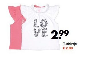 t shirtje new born en euro 2 99