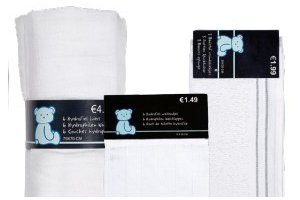 hydrofiel washandjes 100 katoen 6 stuks en euro 1 49