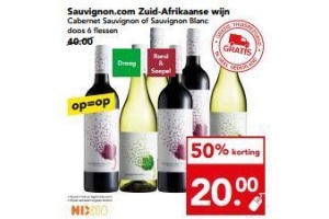 sauvignon com zuid afrikaanse wijn