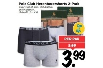 polo club herenboxershorts 2 pack