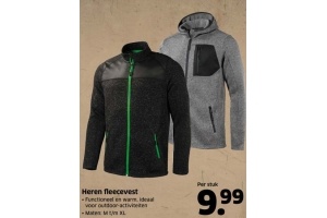 heren fleecevest