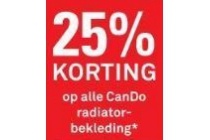 25 korting op alle cando radiatorbekleding