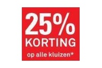 25 korting op alle kluizen