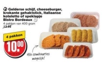 gelderse schijf cheeseburger krokante gehaktstick italiaanse koteletto of speklapje bistro bordeaux