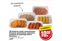 gelderse schijf cheeseburger krokante gehaktstick italiaanse koteletto of speklapjes bistro bordeaux