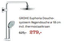 grohe euphoria douchesysteem regendouche en oslash 18 cm