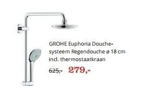 grohe euphoria douchesysteem regendouche en oslash 18 cm