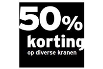 50 korting op diverse kranen