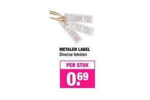 metalen label