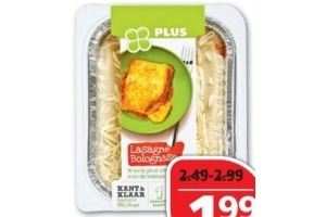 plus italiaanse maaltijd