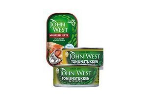 john west tonijnstukken of makreelfilets