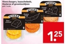 vivera burgers kaasschnitzels oosterse of groenteschijven