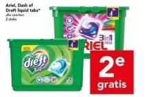 ariel dash of dreft liquid tabs