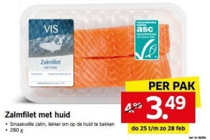 zalmfilet met huid