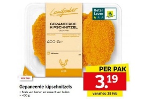 gepaneerde kipschnitzels