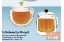 dubbelwandige theepot voor en euro 14 99