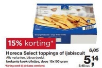 horeca select toppings of ijsbiscuit