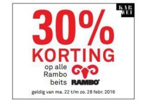 keuzekorting op alle rambo beits