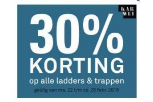 keuzekorting van 30 op alle ladders en amp trappen