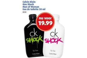 calvin klein one shock man of woman eau de toilette 50 ml