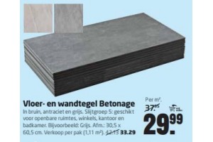 vloer en wandtegel betonage