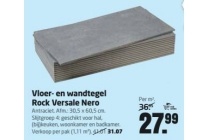 vloer en wandtegel rock versale nero