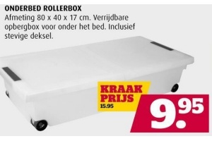 onderbed rollerbox nu voor en euro 9 95