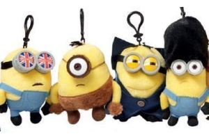 minions pluchen figuur met clip