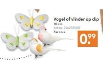 vogel of vlinder op clip