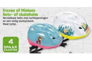 frozen of minions fiets of skatehelm