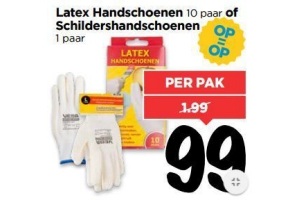 latex handschoenen 10 paar of schildershandschoenen