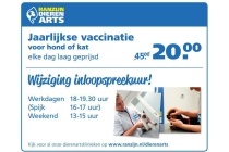 jaarlijkse vaccinatie voor hond of kat