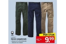 heren cargobroek voor en euro 9 99