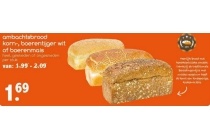 ambachtsbrood korn boerentijger wit of boerenmals