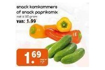 snack komkommers of snack paprikamix