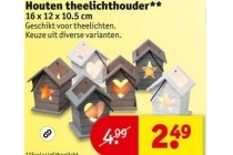houten theelichthouder