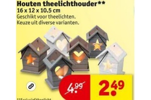 houten theelichthouder