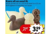 kaars uil en eend xl