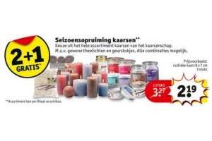seizoensopruiming kaarsen