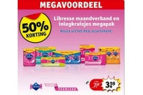 libresse maandverband en inlegkruisjes