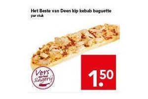 het beste van deen kip kebab baguette