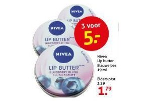 nivea lip butter blauwe bes