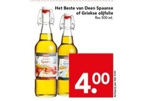 het beste van deen spaanse of griekse olijfolie