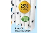 raksta douchegordijn voor en euro 7 50