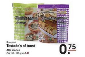 tostado s of toast voor eur0 75
