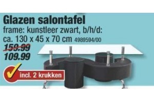 glazen salontafel