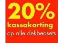 20 kassakorting op alle dekbedset